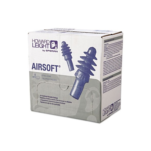 Honeywell Environmental HowardLeig, Dpas-30w Airsoft Multiple-Use Earplugs, 27nrr, White Nylon Cord, Be, 100 Pairs DPAS30W - main
